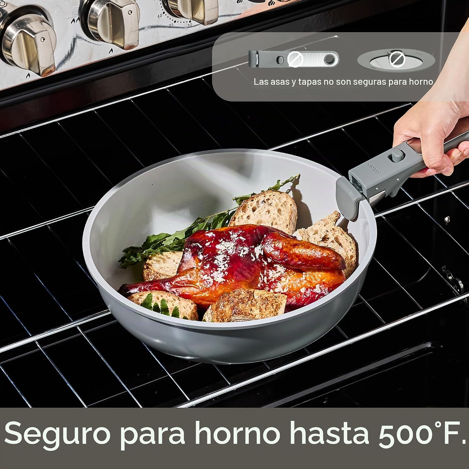 CAROTE Juego de utensilios de cocina de cerámica de 27 piezas, olla...