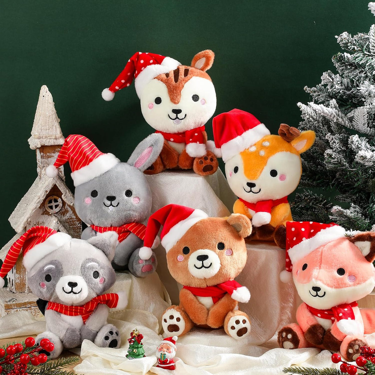 RoundFunny 6 piezas de animales grandes del bosque de 7 pulgadas a...