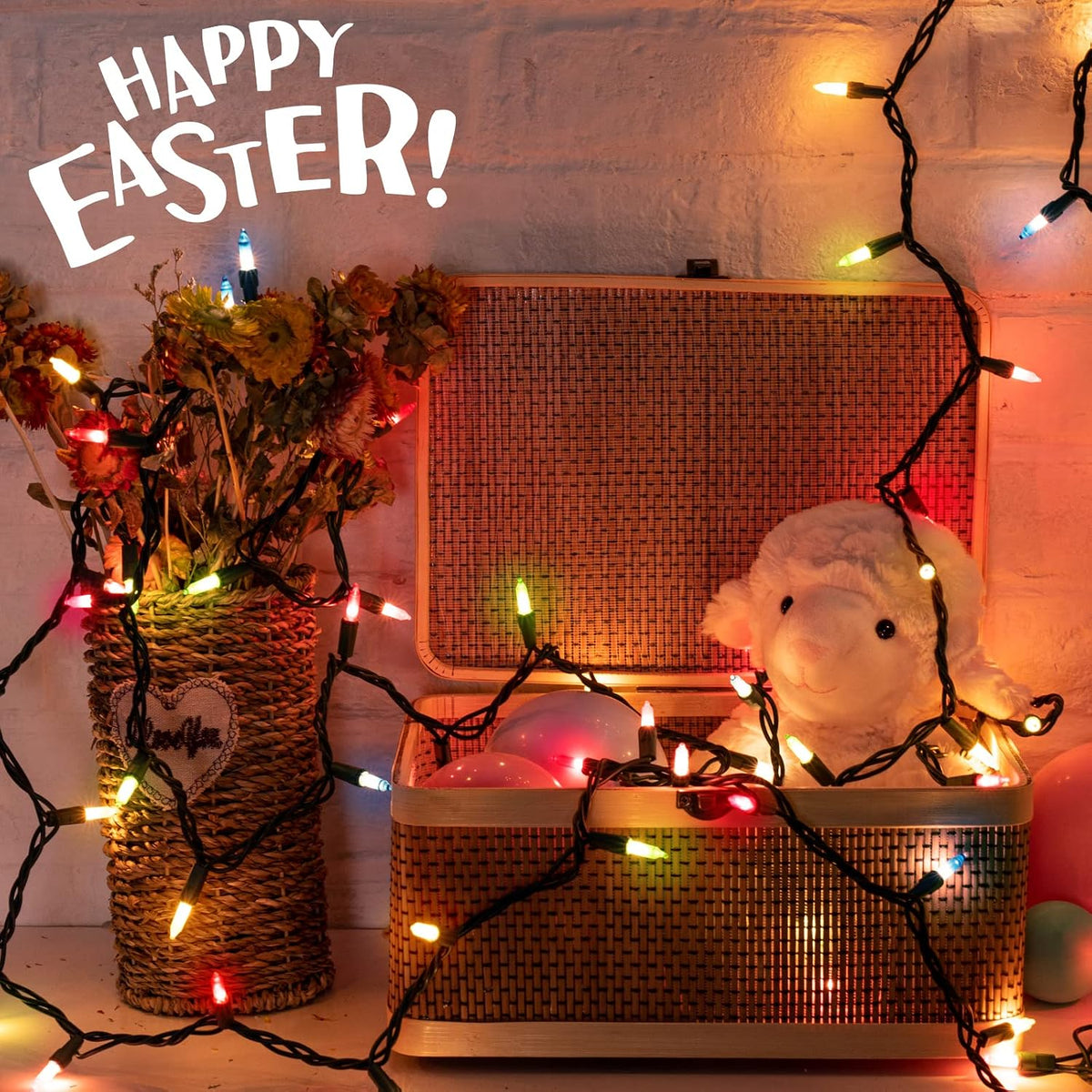 Mini guirnalda de luces de Pascua \u2013 26.5 pies 100 unidades en...