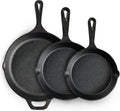 EWFEN Juego de 3 sartenes de hierro fundido, utensilios de cocina p...