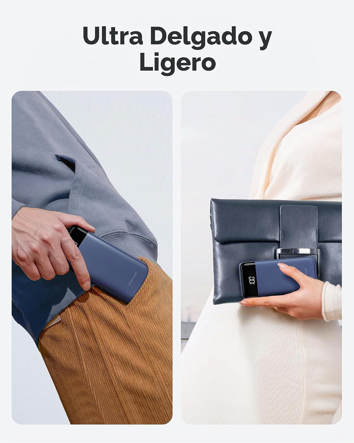 charmast Cargador portátil con 4 cables integrados reforzados | 100...