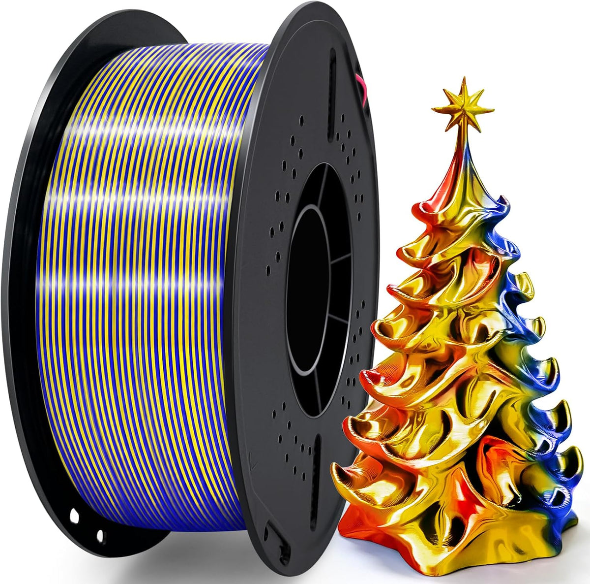 Colourbing Filamento para impresora 3D PLA + de seda tricolor de 0....