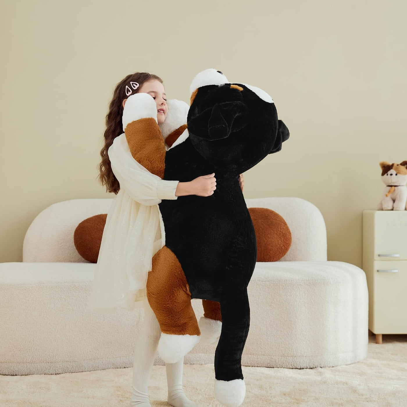 IKASA - Perro de montaña bernese gigante de peluche, juguetes suave...