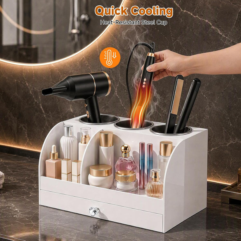 Organizador de herramientas para el cabello con cajón, organizador...
