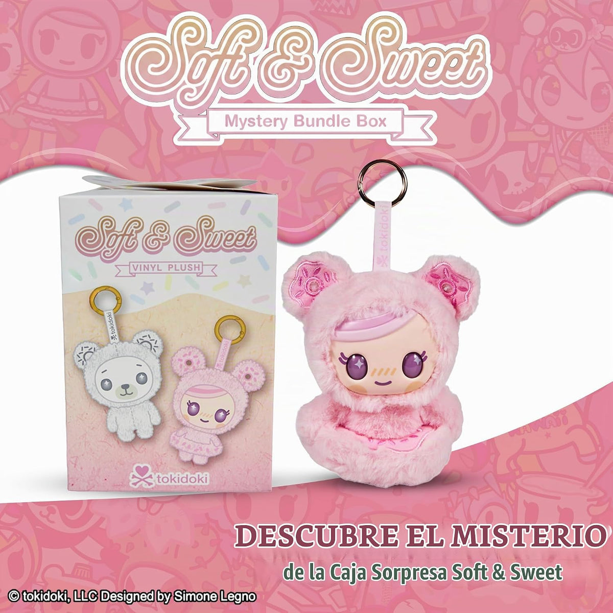 tokidoki™ - Caja ciega de felpa de vinilo suave y dulce - Peluches...