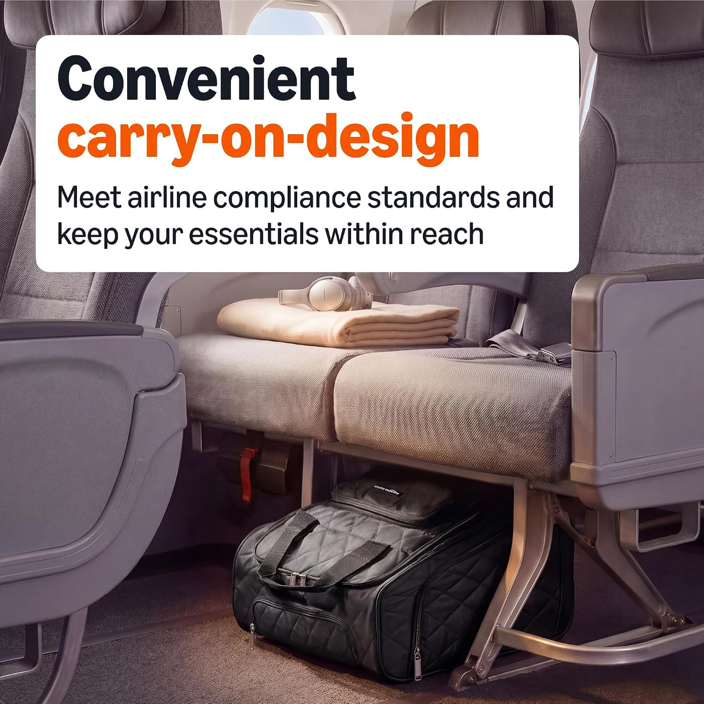 Amazon Basics Bolsa de equipaje de viaje rodante de mano para debaj...