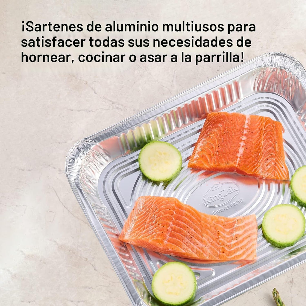 Nicole Home Collection Sartenes de aluminio con tapas, tamaño medio...