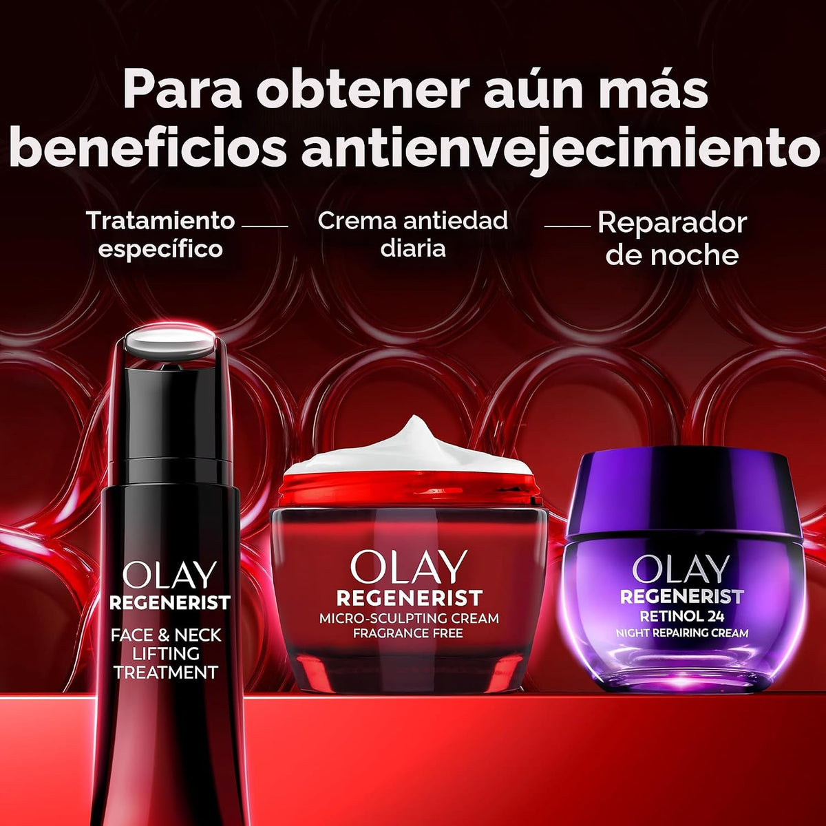 Olay Crema hidratante facial Regenerist para mujer, sin fragancia,...