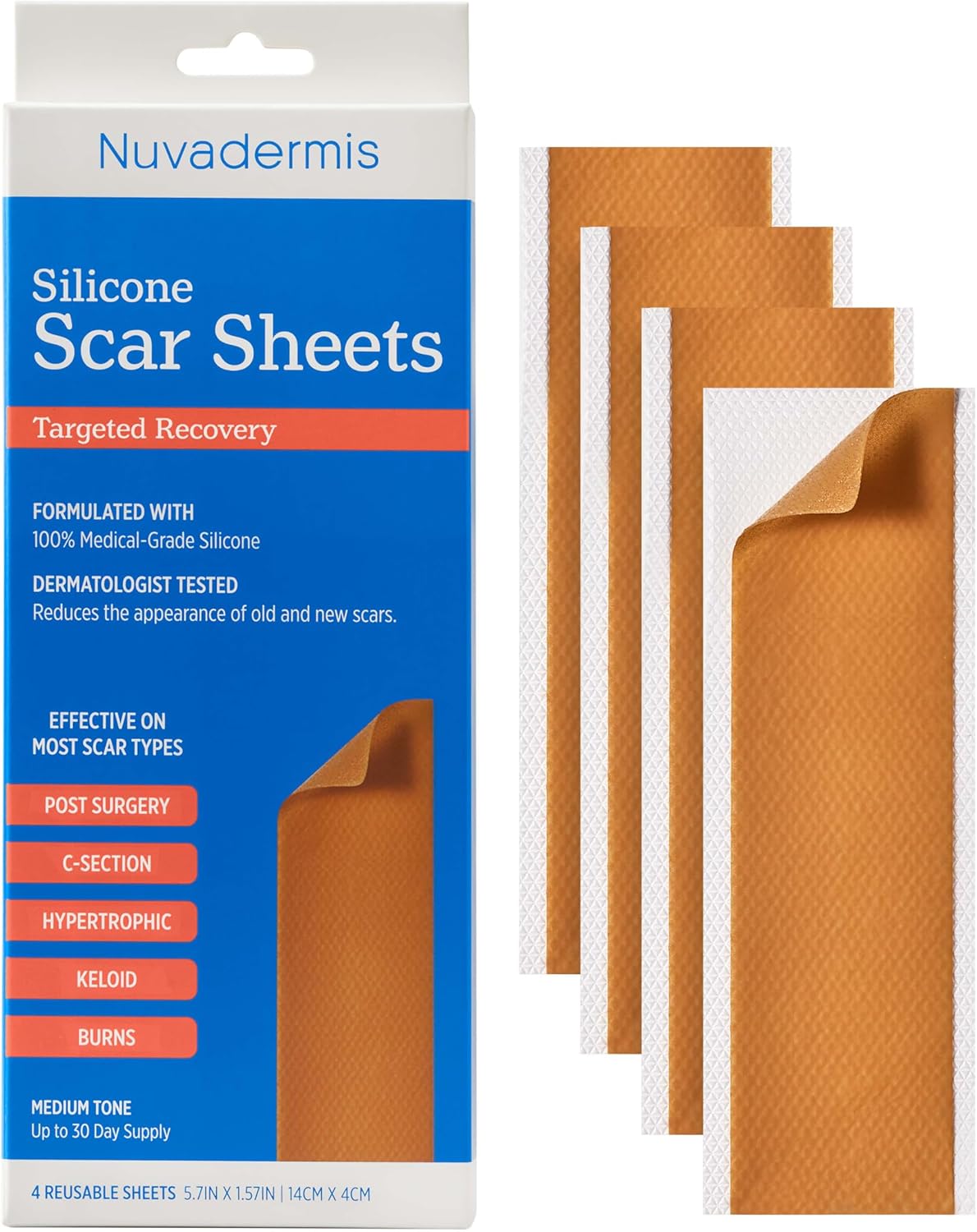 NUVADERMIS, láminas de silicona para cicatrices \u2013 láminas médi...