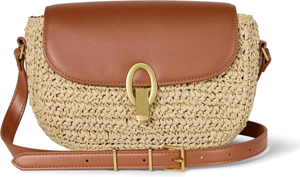 Amazon Essentials Bolso cruzado con solapa para mujer