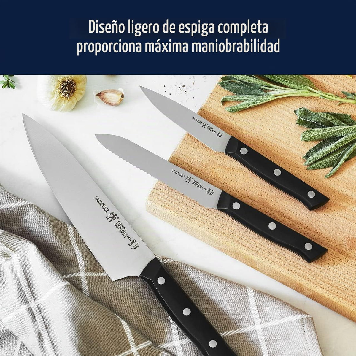 HENCKELS Dynamic Razor-Sharp - Juego de cuchillos de 15 piezas, cuc...