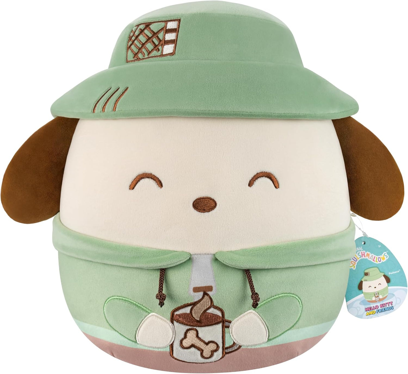 Squishmallows Original Sanrio 12 pulgadas de lindo Pochacco de camp...