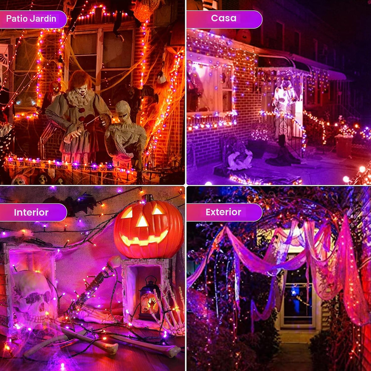 Chuya - Luces de Halloween para interiores y exteriores, 300 luces...