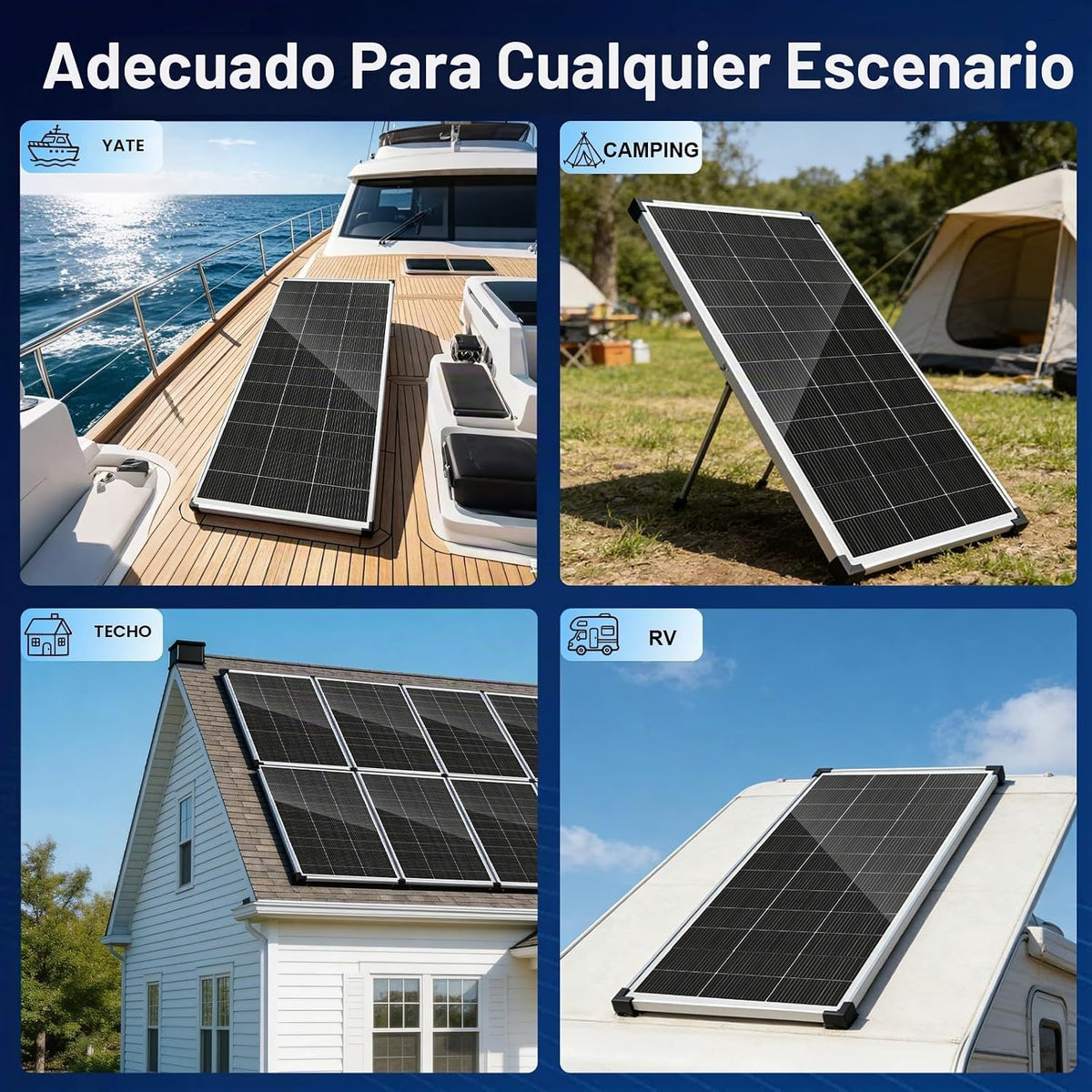 EtnalSolar Panel solar tipo N de 400W, 12V fuera de la red 18BB 25,...