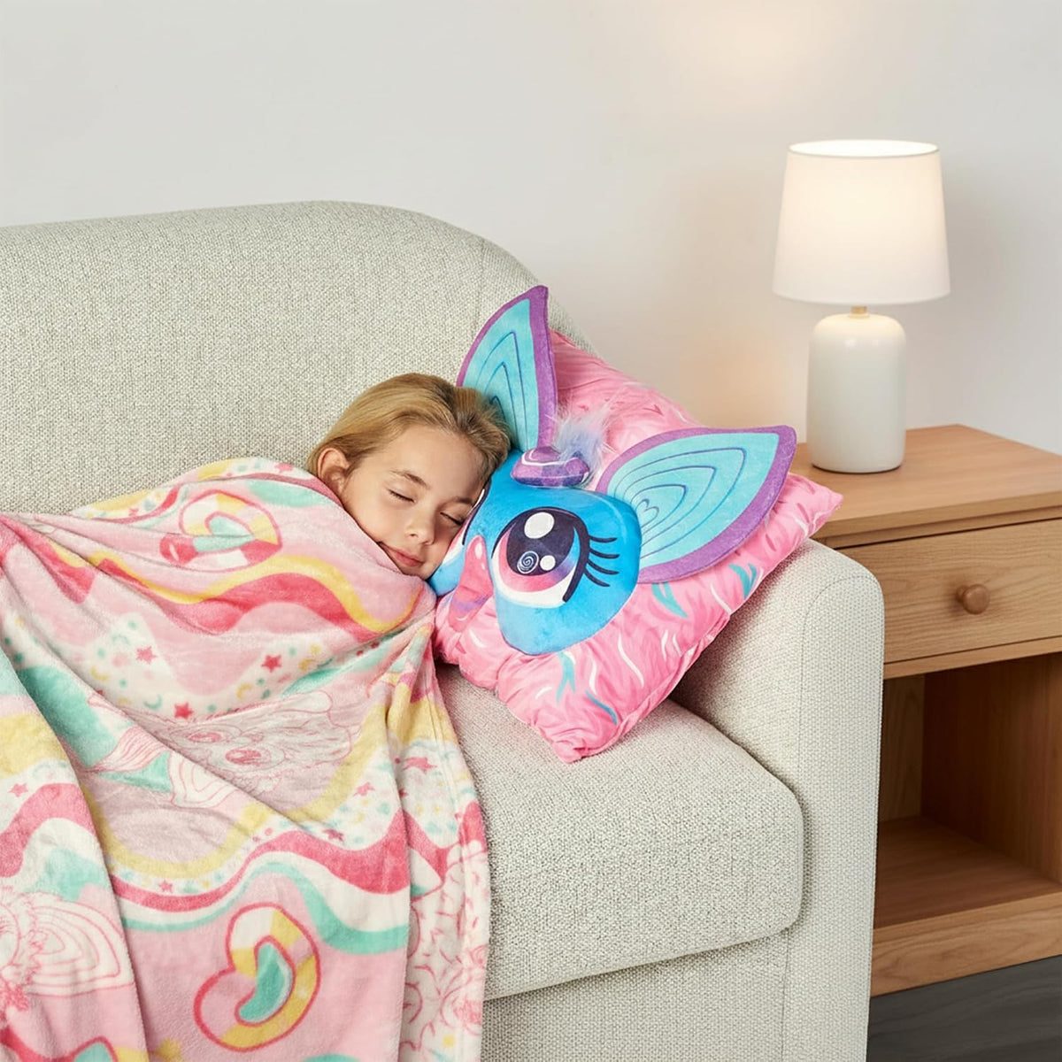 Northwest Furby Manta Tipo Throw Furby Rosa Ondulada Silk Touch de...