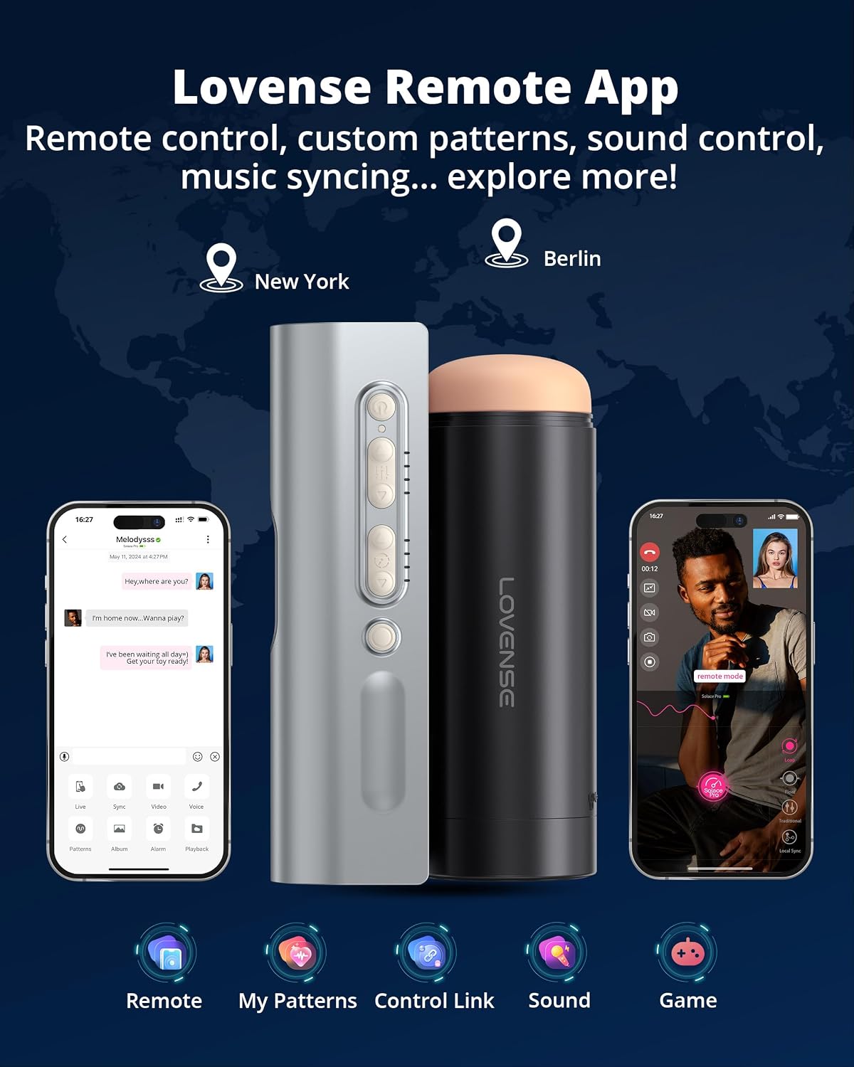 LOVENSE Solace Pro Masturbador masculino automático de empuje máqui...