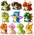 IBLOTIME Juego de 10 mini bloques de construcción de dinosaurios, 1...
