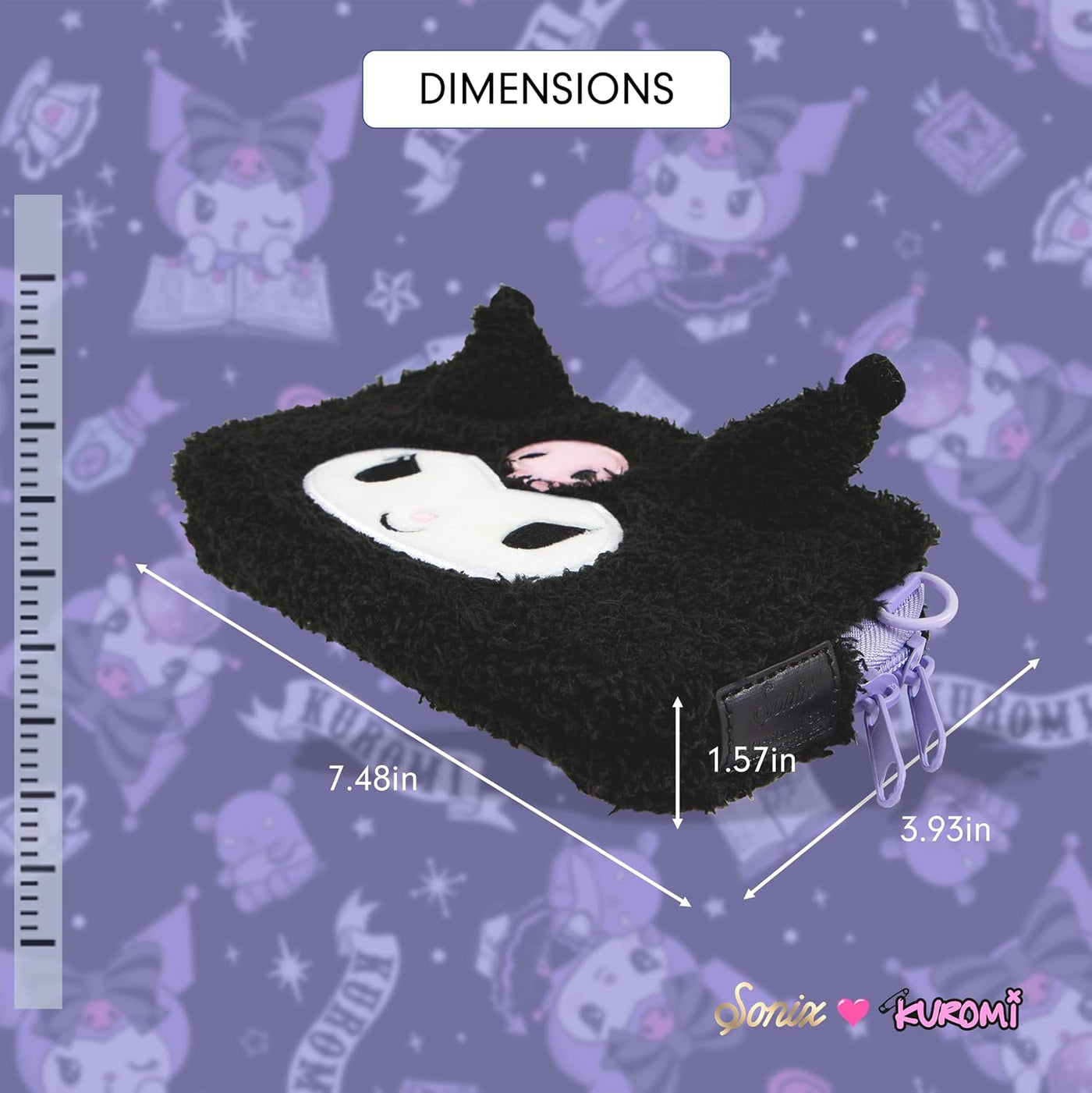 Sonix x Sanrio - Bolso tipo bandolera de peluche para teléfono con...