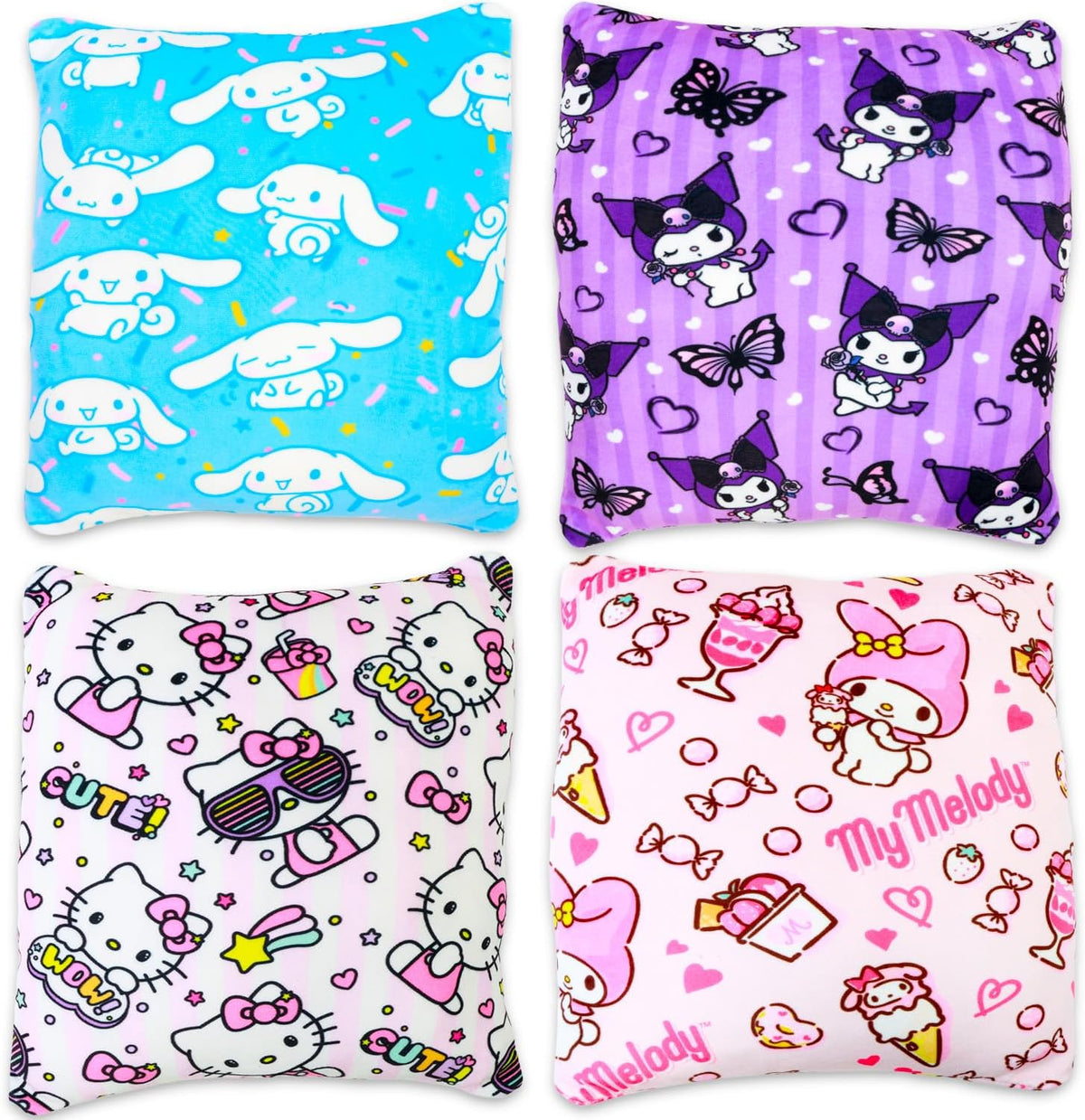 Hello Kitty and Friends - Almohadas de felpa para niños, paquete de...