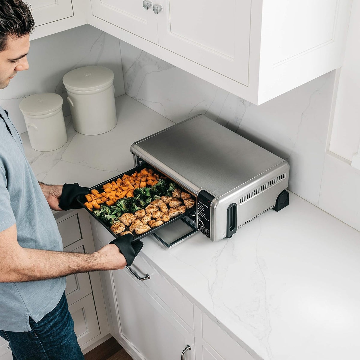 Horno de Encimera Digital Ninja Air Fry, Funcionalidad 8 en 1, 1800...