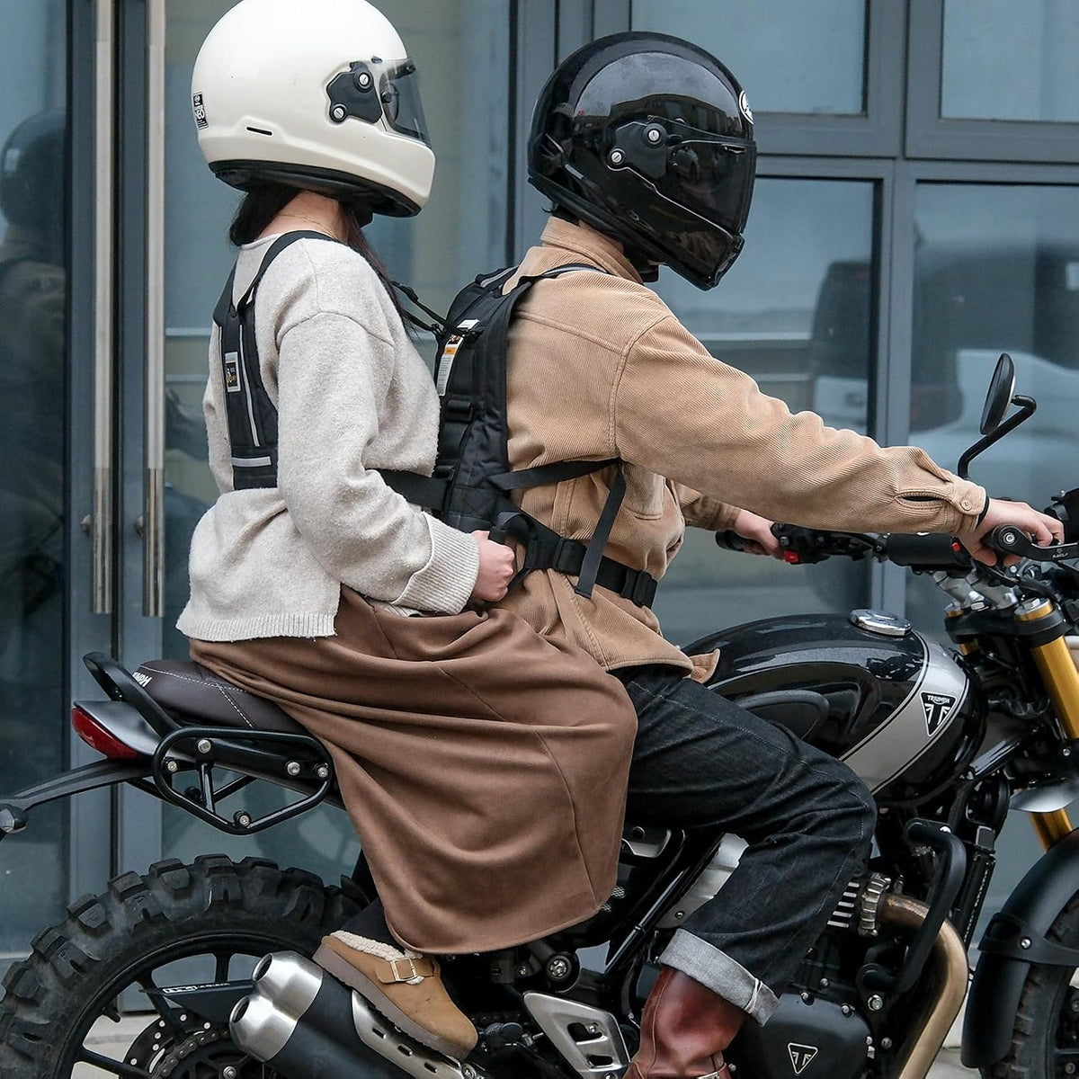 TOKCKYBL Arnés de seguridad de motocicleta mejorado para niños y ad...