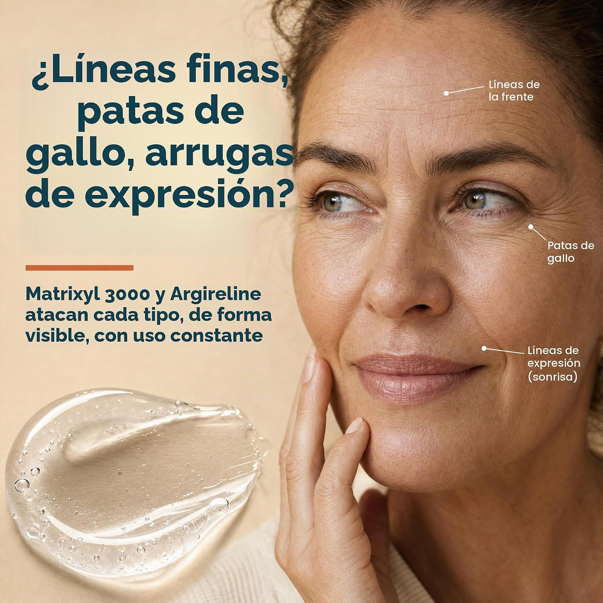 Eva Naturals Matrixyl 3000 y suero de péptidos de argirelina, vitam...