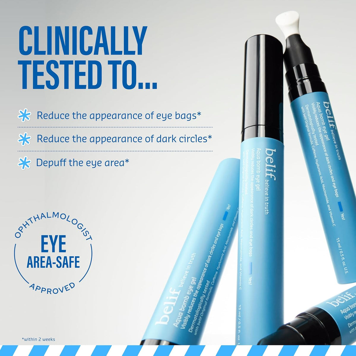 belif Aqua Bomb Eye Gel Duo - Gel de ojos refrescante y reafirmante...