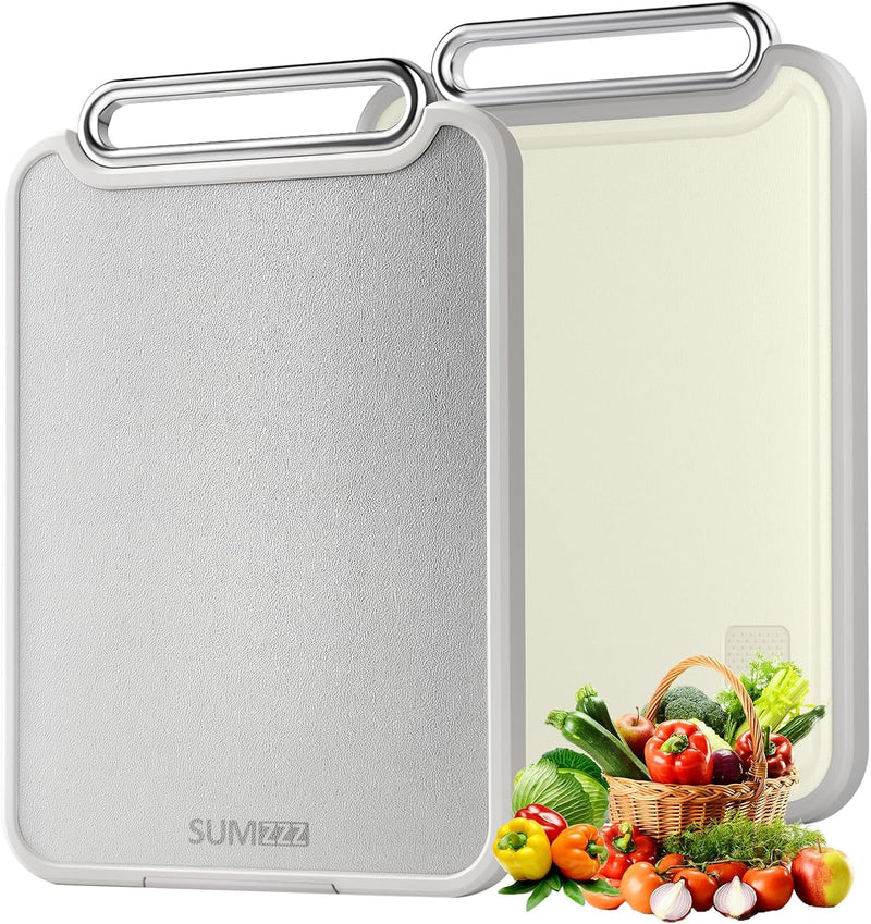Sumzzz Tabla de cortar de acero inoxidable para cocina, tabla de co...