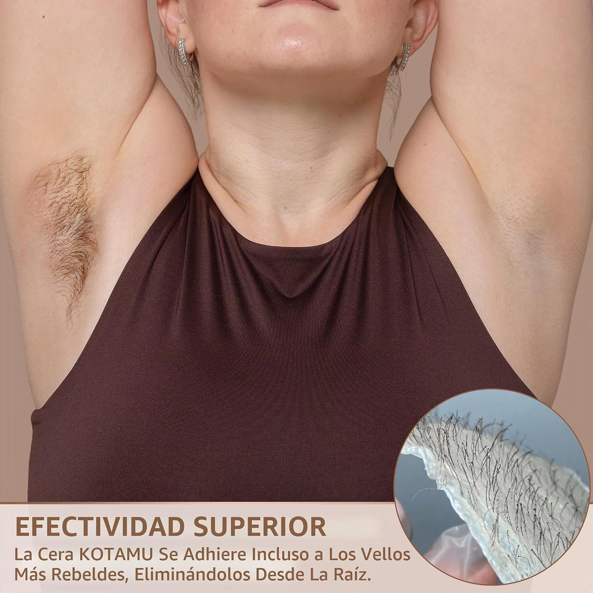 KOTAMU - Kit de depilación con cera para mujeres y hombres, calenta...