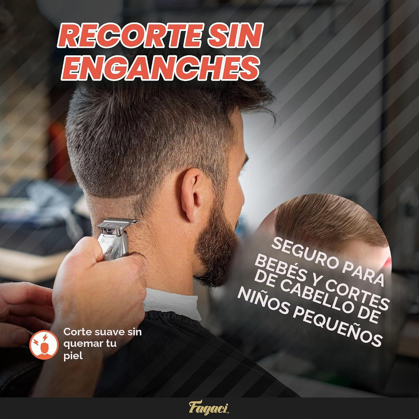 Fagaci Juego de cortapelos profesional para hombre, Turbo Power con...