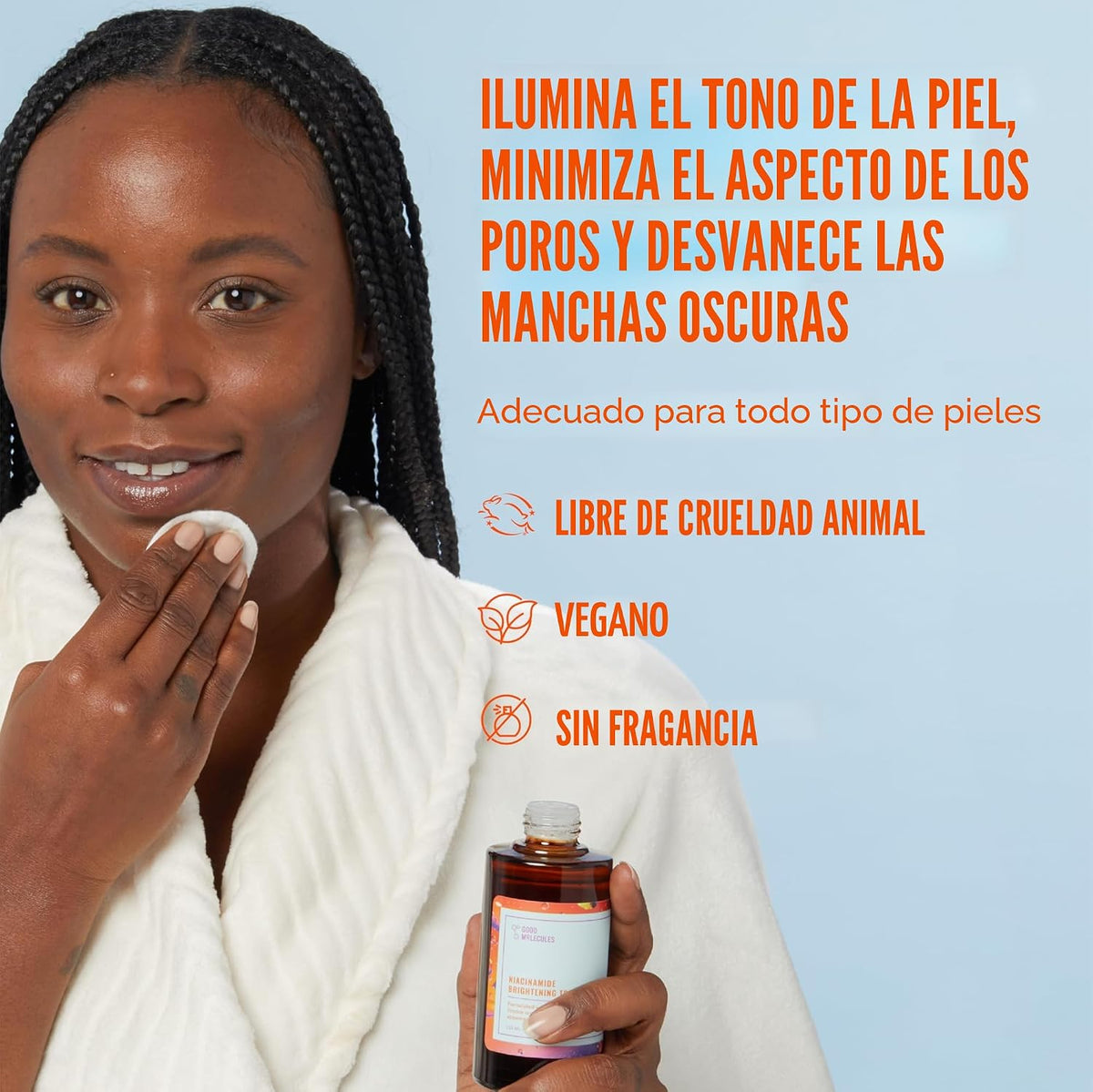 Good Molecules Tónico iluminador de niacinamida con arbutina, 4 fl...