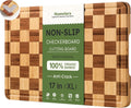 Tabla de cortar de bambú para cocina, tabla de cortar a cuadros de...