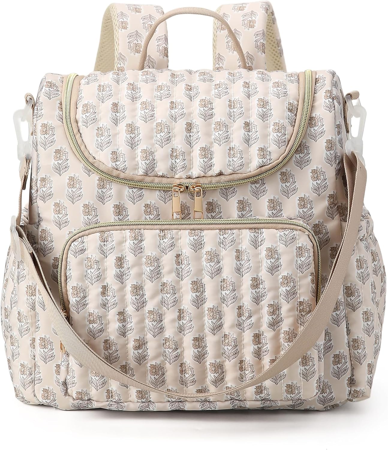 YESFIXS Mochila acolchada para pañales, mochila grande con estampad...