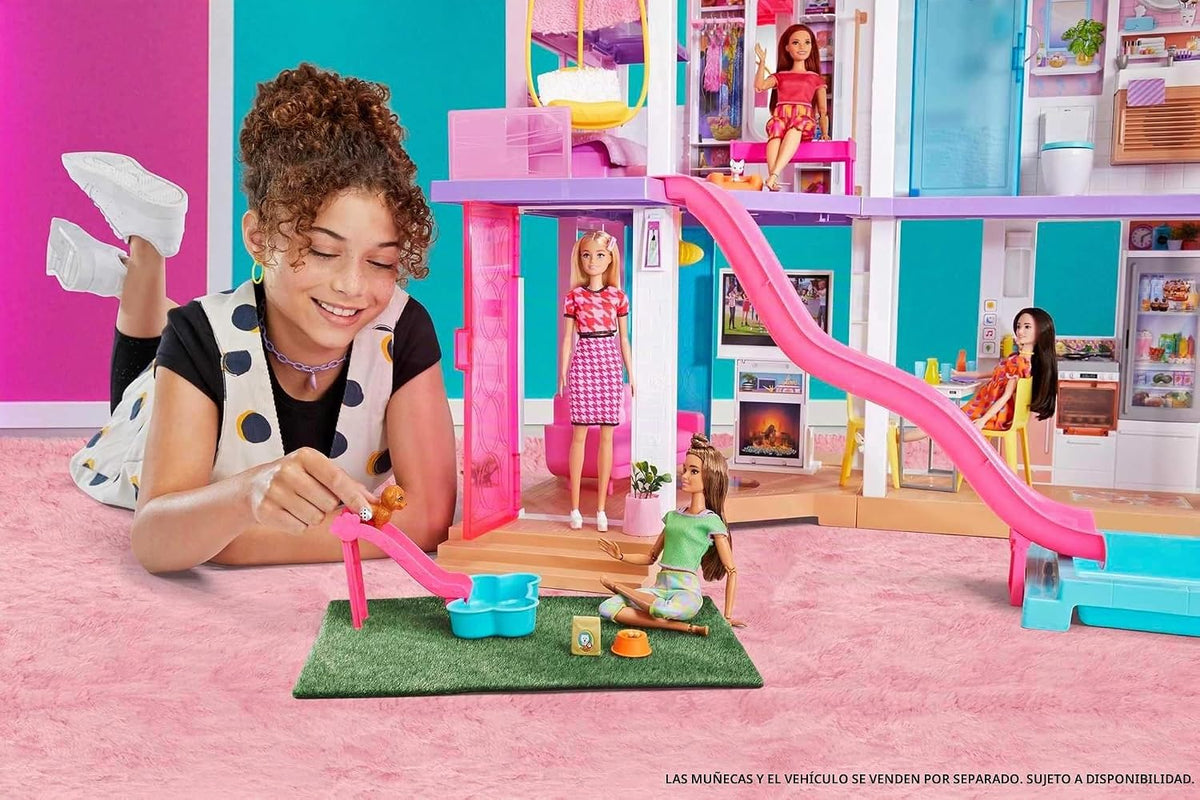 Barbie Juego de casa de muñecas Dreamhouse | Elevador accesible par...