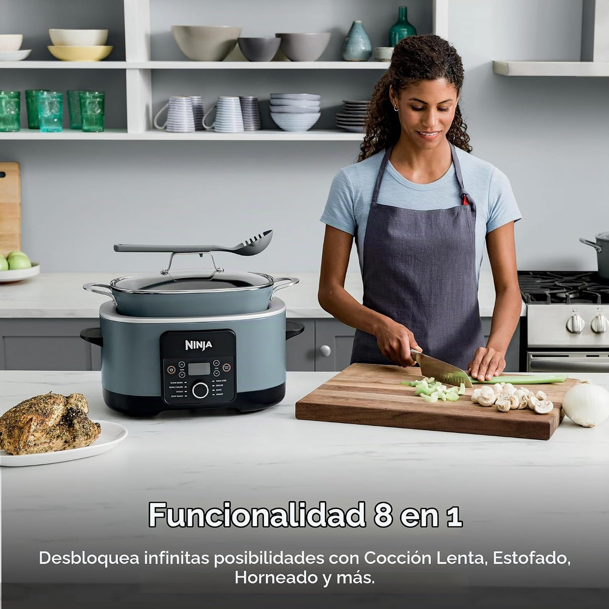 Ninja MC1001 Foodi PossibleCooker PRO - Cocina múltiple de 8.5 cuar...