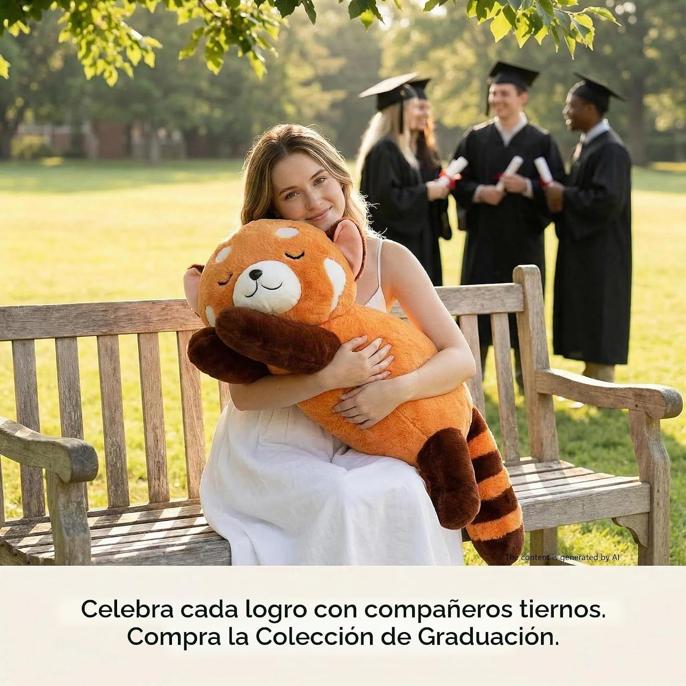 Liraziva Peluche de panda rojo lindo juguete de peluche suave 65cm...