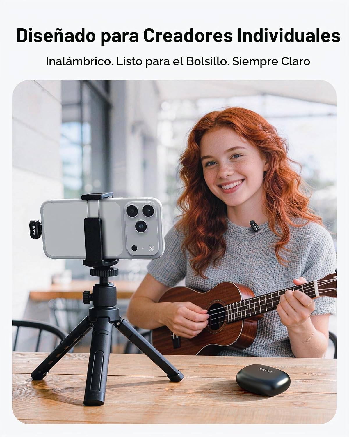 BOYA Mini 2 Micrófono Lavalier Inalámbrico para iPhone 15\/16\/17,...