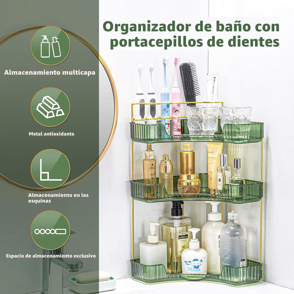 NATURE'S SOURCE Organizador de maquillaje para tocador, organiz...