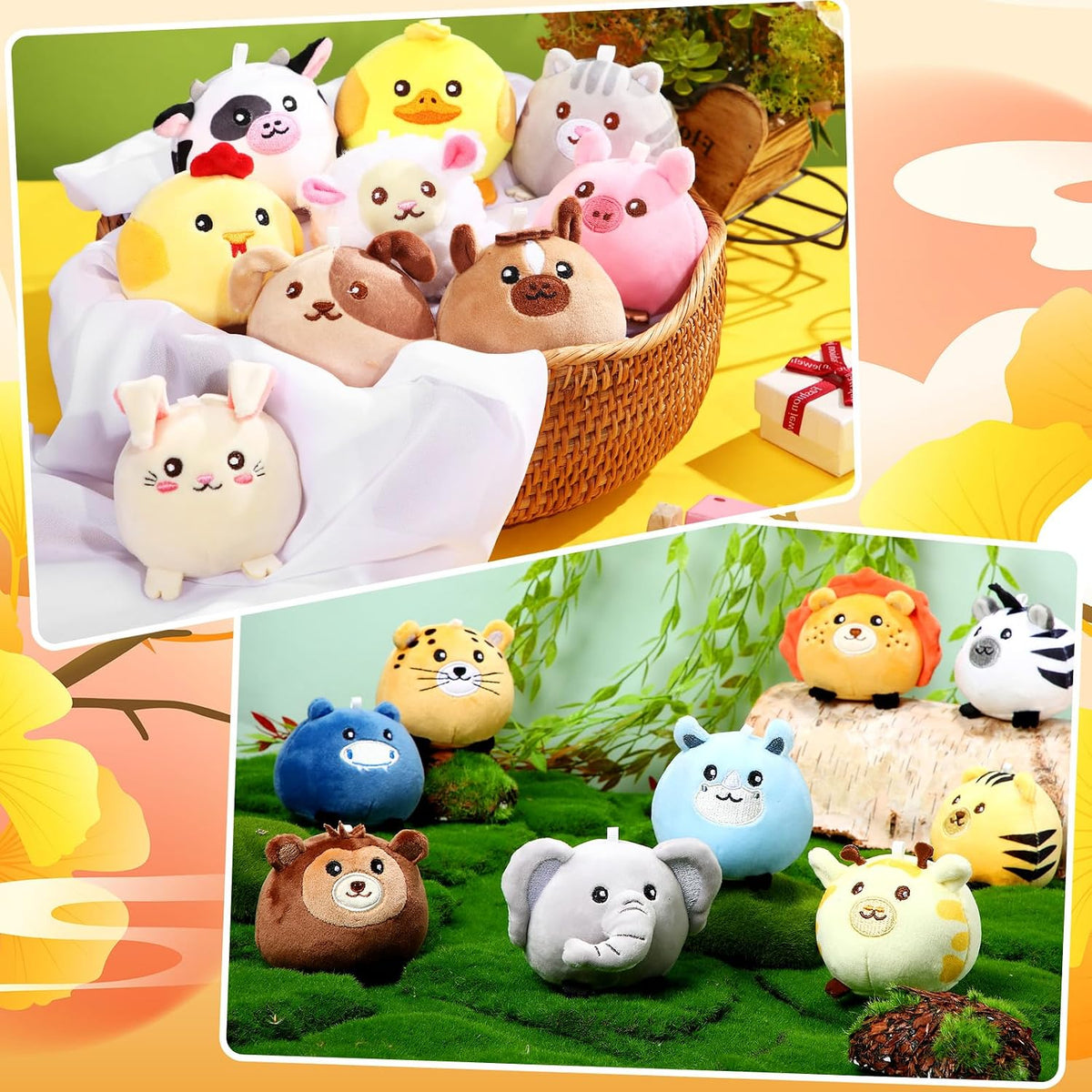 Halloscume Juego de 18 llaveros de peluche a granel, 3.15 pulgadas...