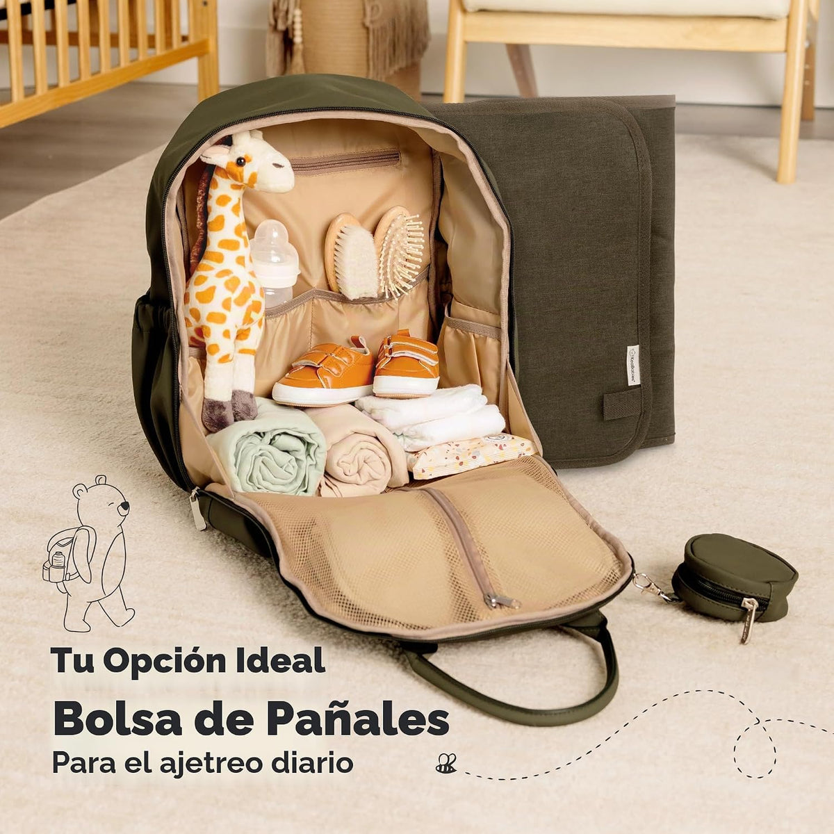 KeaBabies - Mochila para pañales, mochilas de viaje para pañales (o...