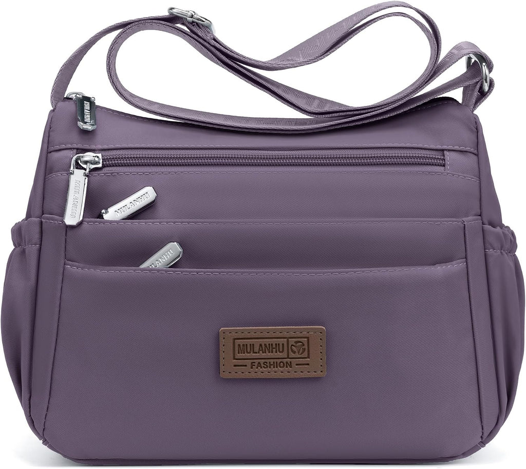 Bolsos cruzados de nailon para mujer, bolsos impermeables con múltiples bolsillos