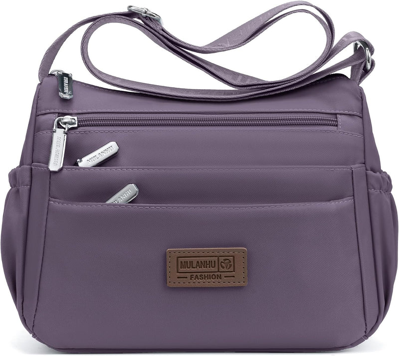 Bolsos cruzados de nailon para mujer, bolsos impermeables con múltiples bolsillos