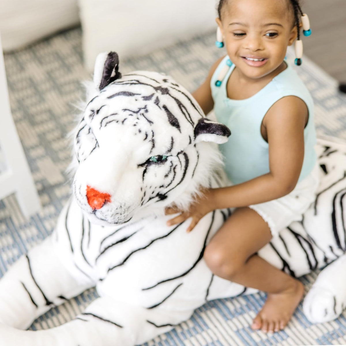 Tigre de peluche Melissa &amp; Doug gigante (más de 5 pies de largo...