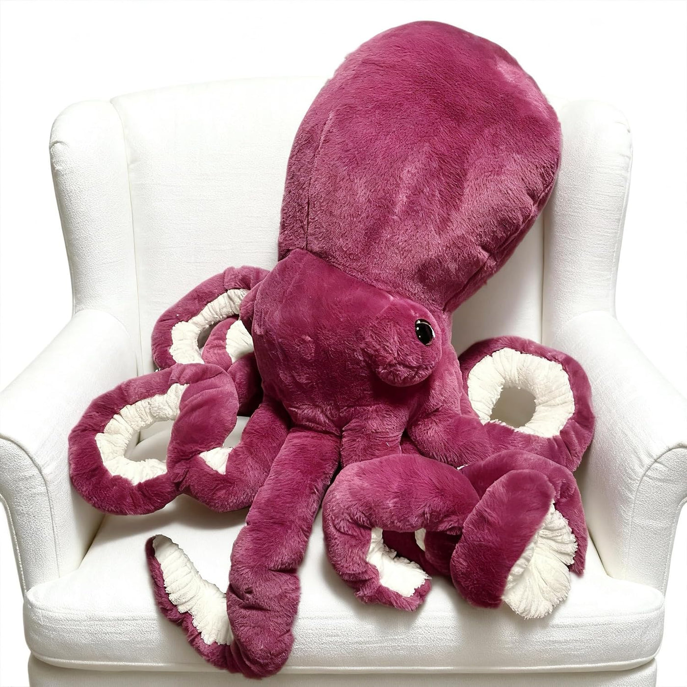 AIRROAD Pulpo gigante de peluche (rojo) de 36 pulgadas de largo, ta...