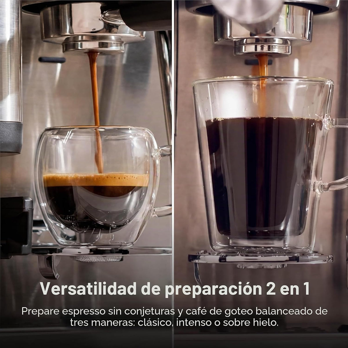Ninja Luxe Café Mini Plus con AutoFroth, Espresso y Drip, Inoxidabl...