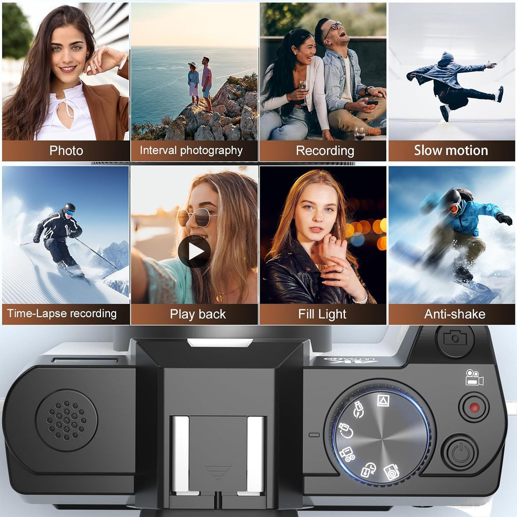 Cámaras digitales True 5K para fotografía de 48 MP - Lente gran ang...