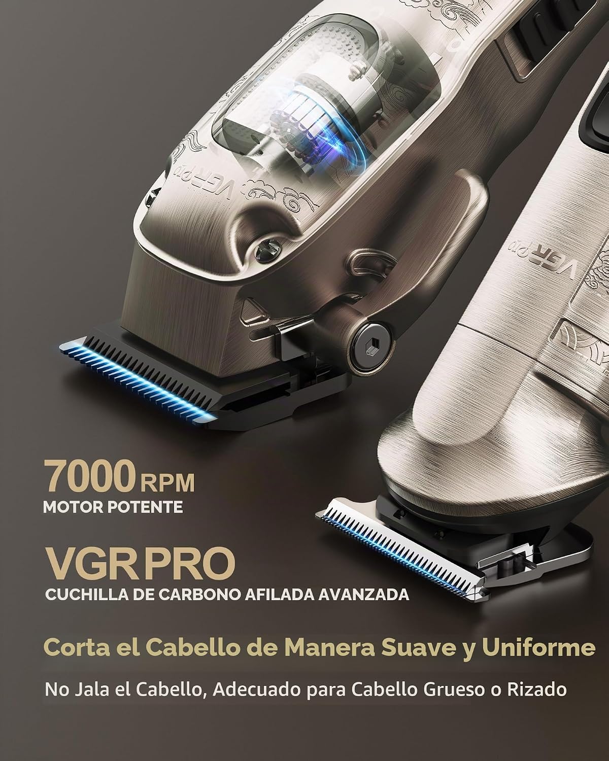 VGRPRO Juego de cortapelos y recortadora inalámbrica profesional pa...