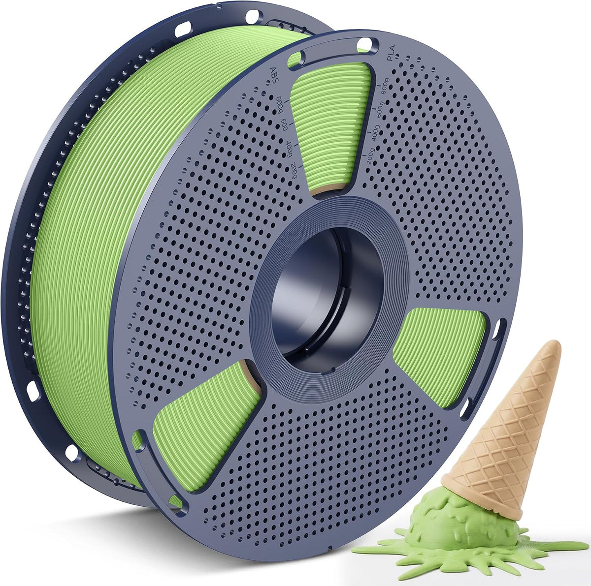 SUNLU Filamento PLA para impresora 3D, color verde pistacho, 2.2 lb...