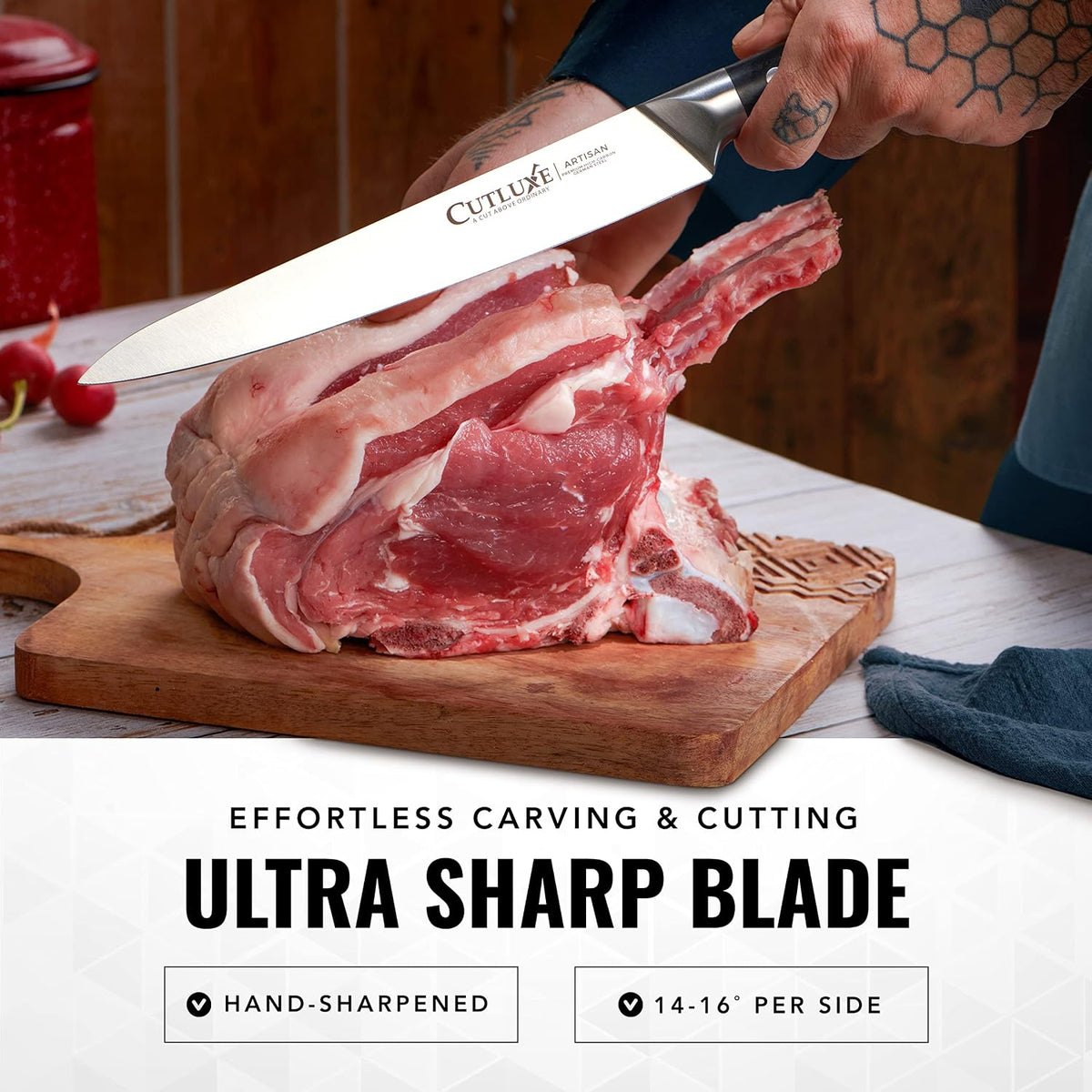 Cutluxe Cuchillos de Cocina, Juego de 5 Cuchillos de Chef \u2013 Ac...