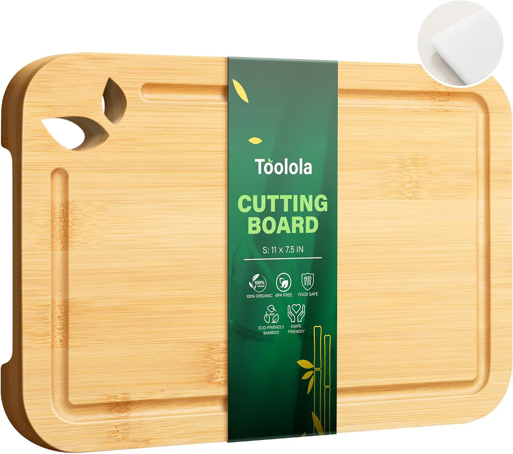 Toolola Tablas de cortar de bambú de 11 x 7.5 pulgadas para cocina...